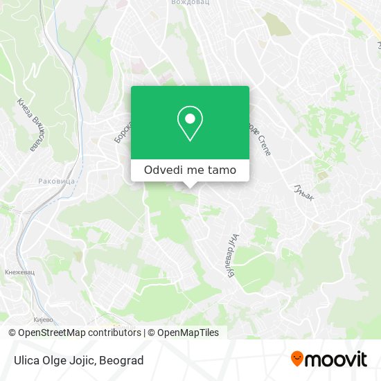 Ulica Olge Jojic mapa