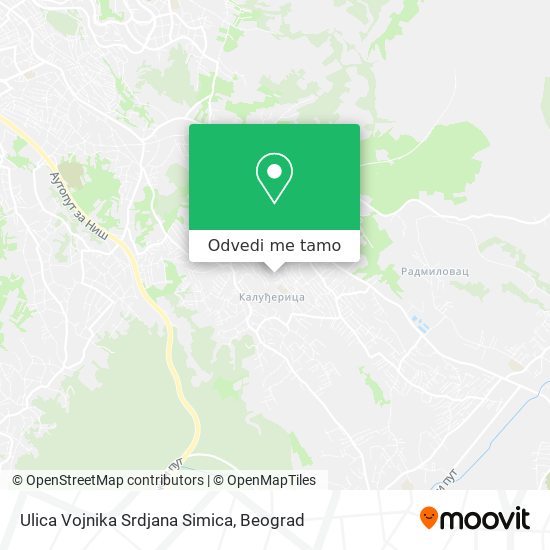 Ulica Vojnika Srdjana Simica mapa