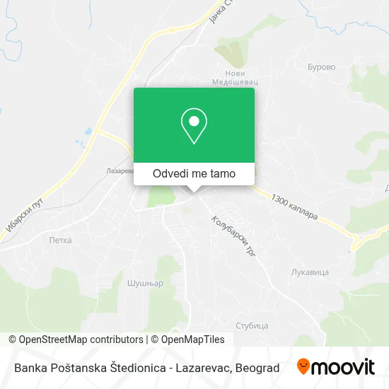 Banka Poštanska Štedionica - Lazarevac mapa