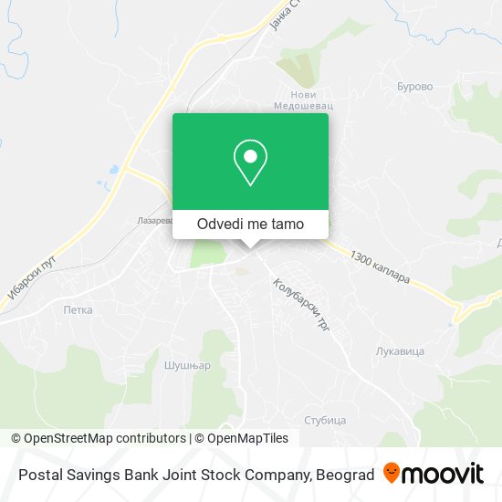 Postal Savings Bank Joint Stock Company mapa