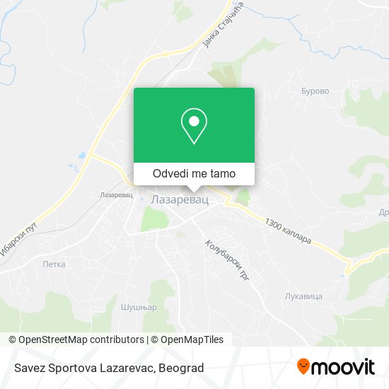 Savez Sportova Lazarevac mapa