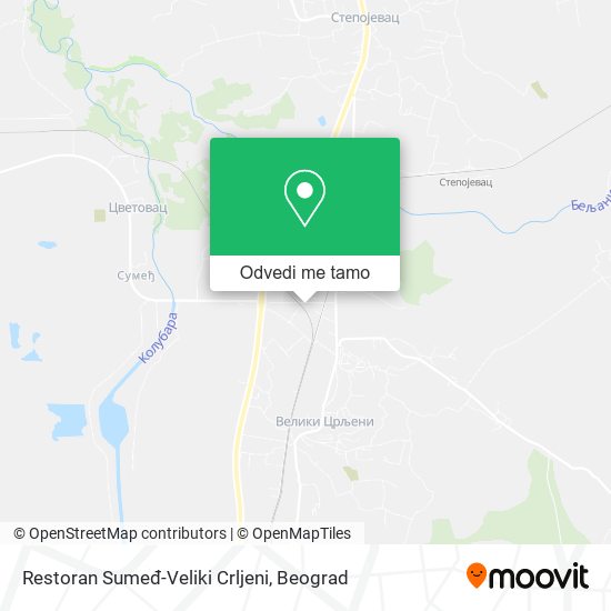 Restoran Sumeđ-Veliki Crljeni mapa