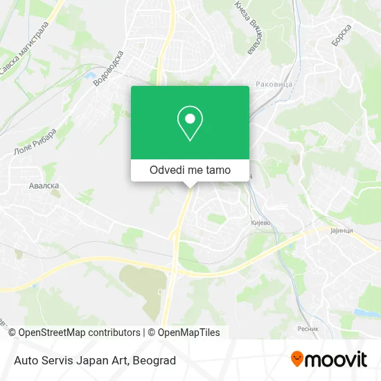 Auto Servis Japan Art mapa