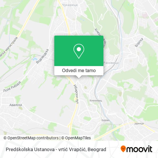 Predškolska Ustanova - vrtić Vrapčić mapa