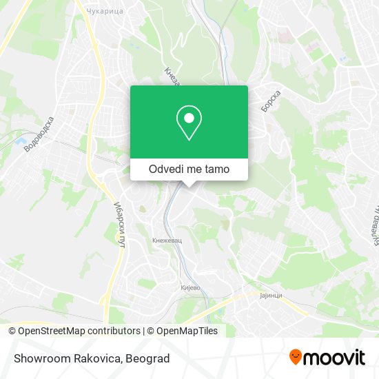 Showroom Rakovica mapa