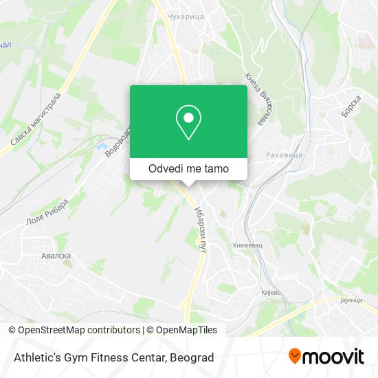 Athletic's Gym Fitness Centar mapa