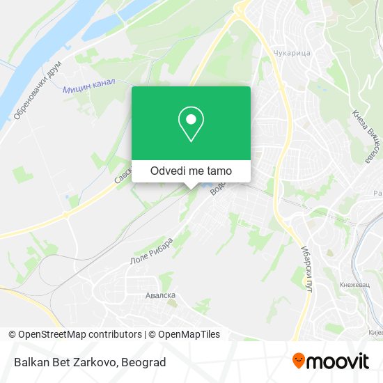 Balkan Bet Zarkovo mapa