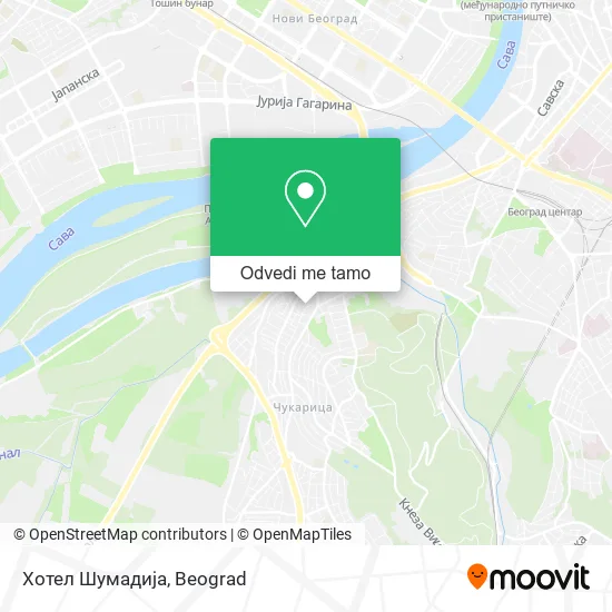 Хотел Шумадија mapa