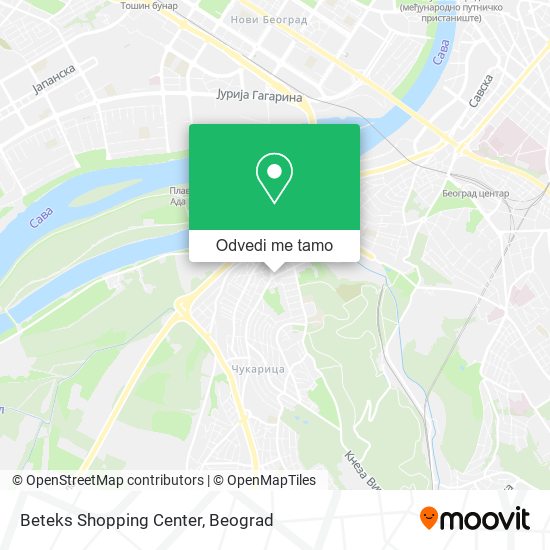 Beteks Shopping Center mapa