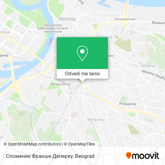 Споменик Франше Депереу mapa