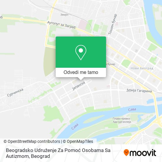 Beogradsko Udruženje Za Pomoć Osobama Sa Autizmom mapa