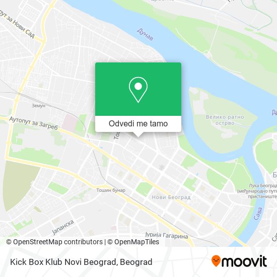 Kick Box Klub Novi Beograd mapa