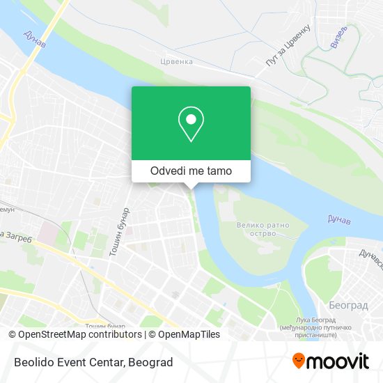 Beolido Event Centar mapa