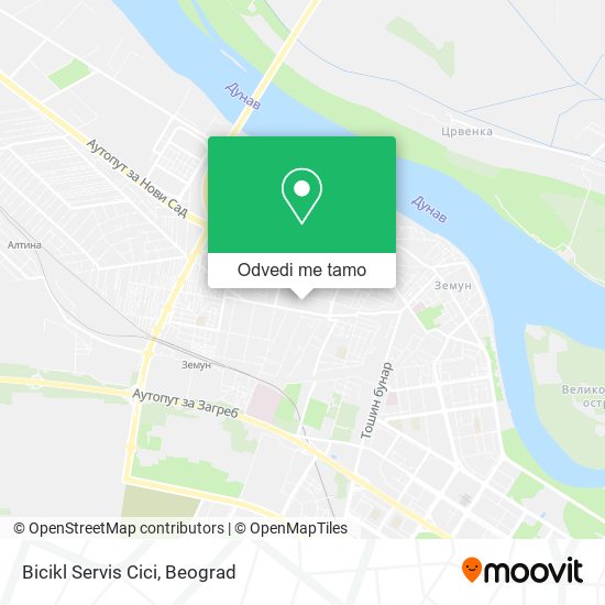 Bicikl Servis Cici mapa