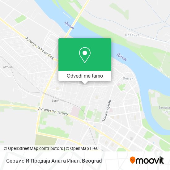 Сервис И Продаја Алата Инап mapa