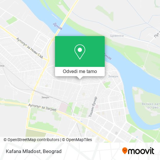 Kafana Mladost mapa