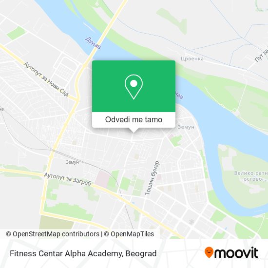 Fitness Centar Alpha Academy mapa