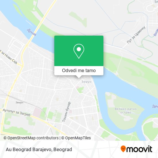 Au Beograd Barajevo mapa