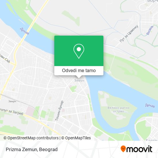 Prizma Zemun mapa