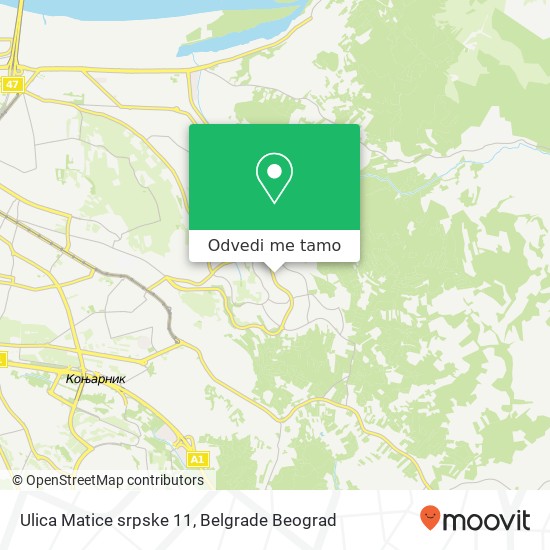 Ulica Matice srpske 11 mapa