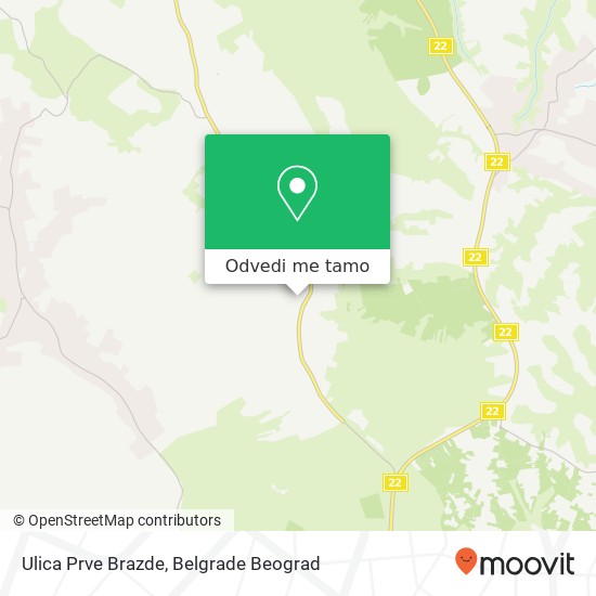 Ulica Prve Brazde mapa