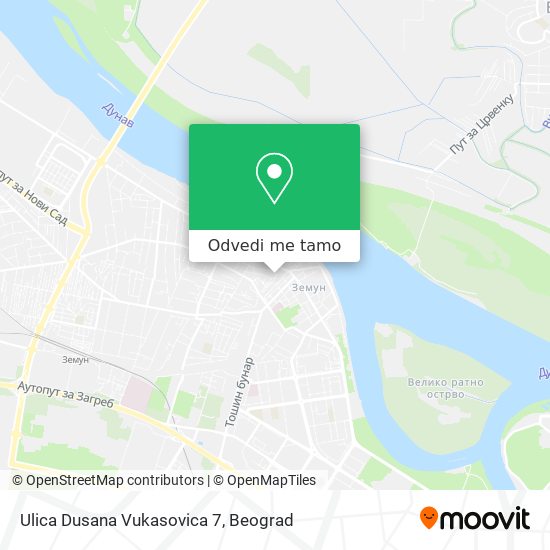 Ulica Dusana Vukasovica 7 mapa