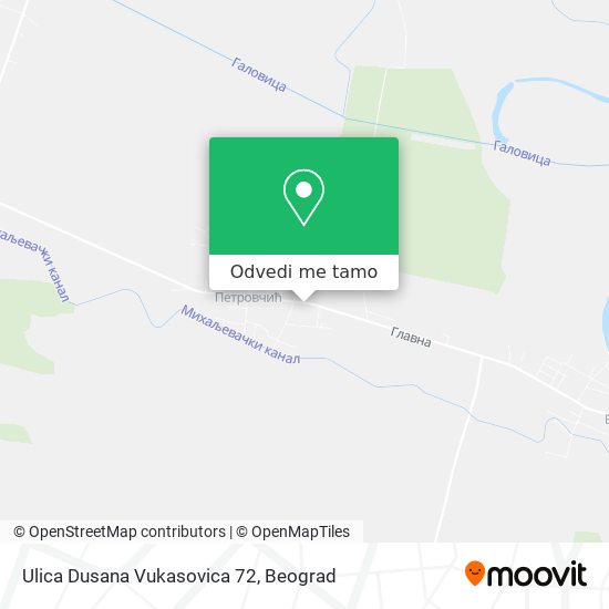 Ulica Dusana Vukasovica 72 mapa