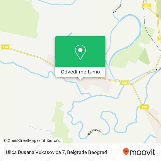 Ulica Dusana Vukasovica 7 mapa