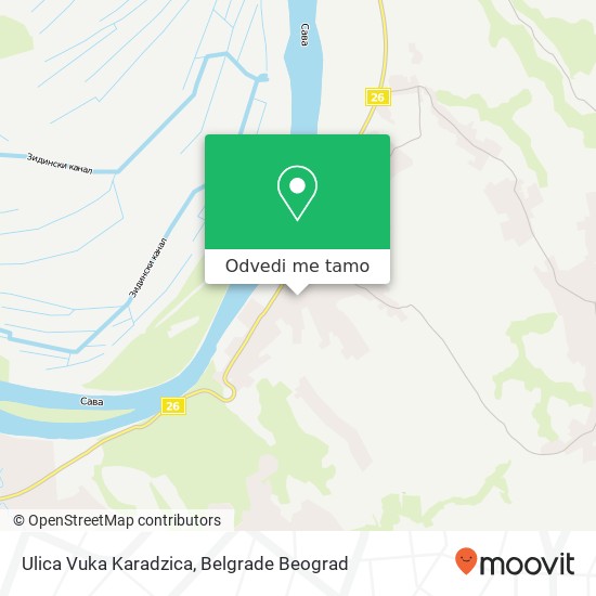 Ulica Vuka Karadzica mapa