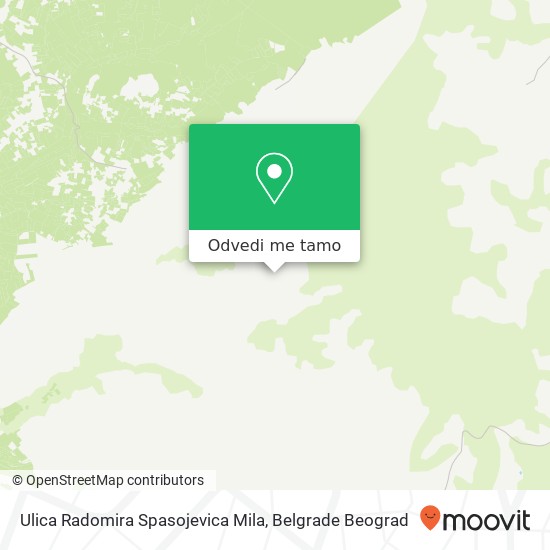 Ulica Radomira Spasojevica Mila mapa