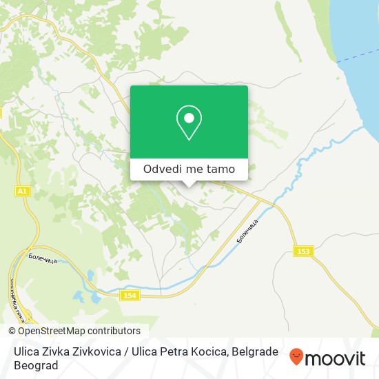 Ulica Zivka Zivkovica / Ulica Petra Kocica mapa