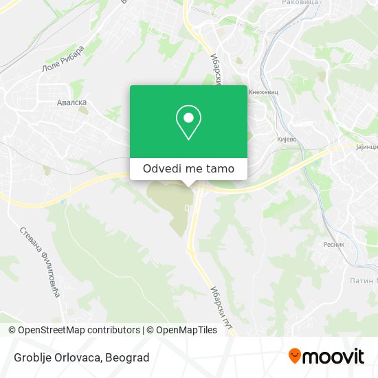 Groblje Orlovaca mapa