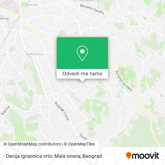 Decija igraonica vrtic Mala sirena mapa