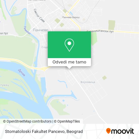 Stomatoloski Fakultet Pancevo mapa