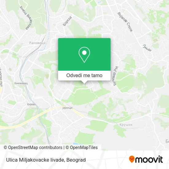 Ulica Miljakovacke livade mapa