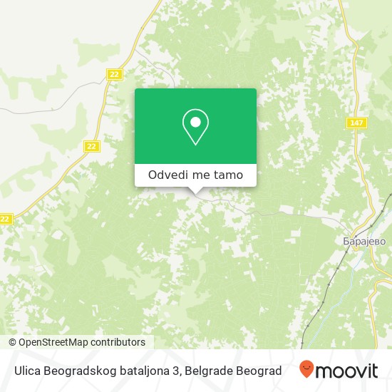 Ulica Beogradskog bataljona 3 mapa