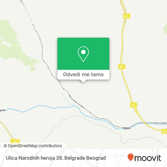 Ulica Narodnih heroja 38 mapa