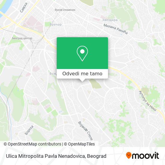 Ulica Mitropolita Pavla Nenadovica mapa