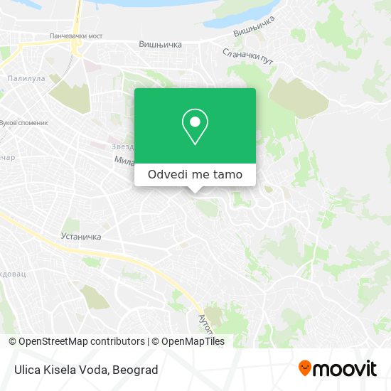 Ulica Kisela Voda mapa