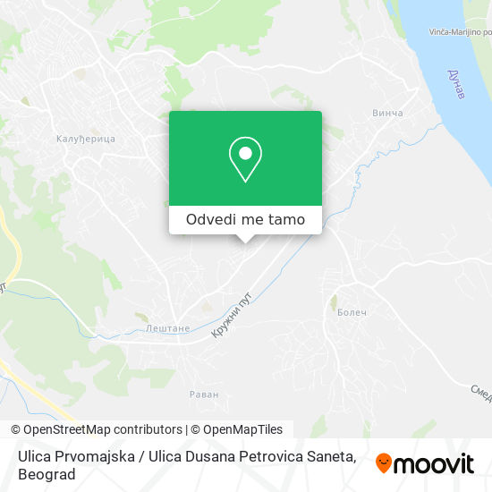 Ulica Prvomajska / Ulica Dusana Petrovica Saneta mapa