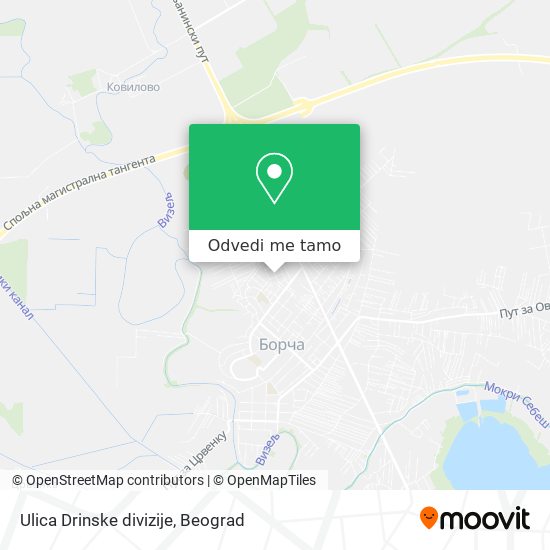 Ulica Drinske divizije mapa