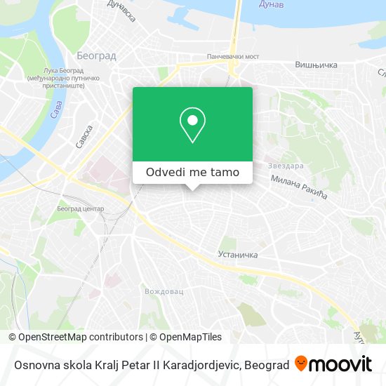 Osnovna skola Kralj Petar II Karadjordjevic mapa