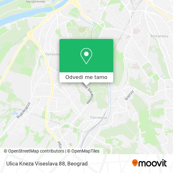 Ulica Kneza Viseslava 88 mapa