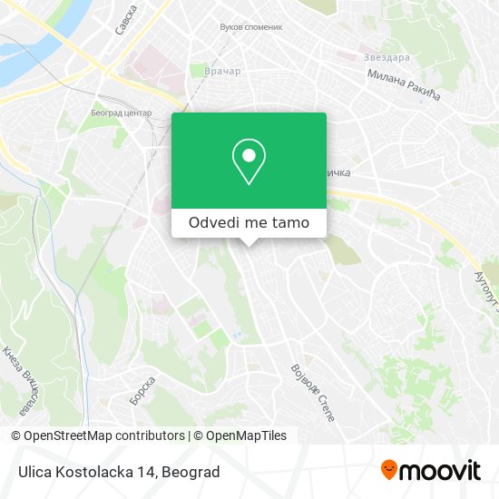 Ulica Kostolacka 14 mapa