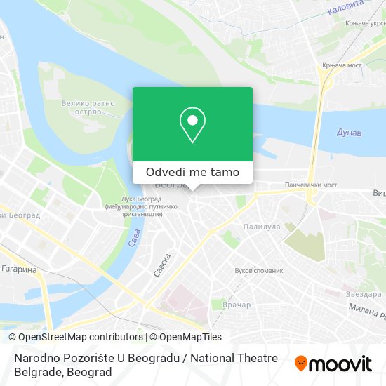 Narodno Pozorište U Beogradu / National Theatre Belgrade mapa