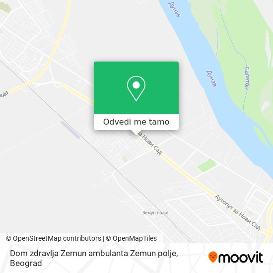 Dom zdravlja Zemun ambulanta Zemun polje mapa