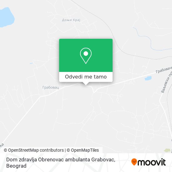 Dom zdravlja Obrenovac ambulanta Grabovac mapa