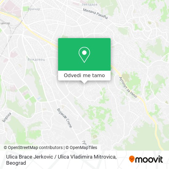 Ulica Brace Jerkovic / Ulica Vladimira Mitrovica mapa