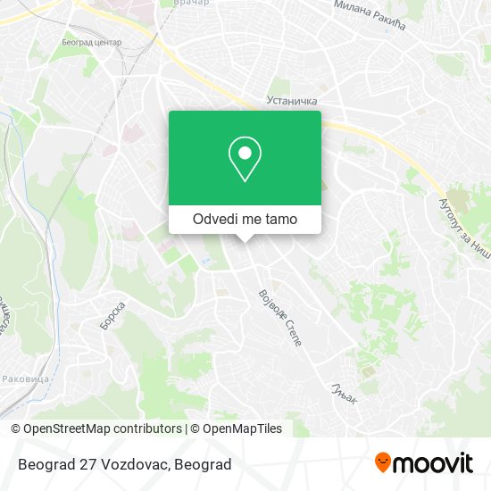 Beograd 27 Vozdovac mapa