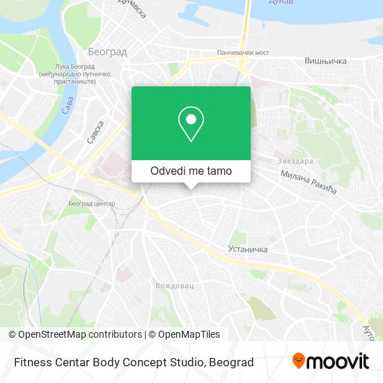 Fitness Centar Body Concept Studio mapa
